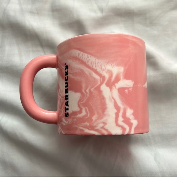 PINK MARBLE STARBUCKS MUG - Picture 1 of 3